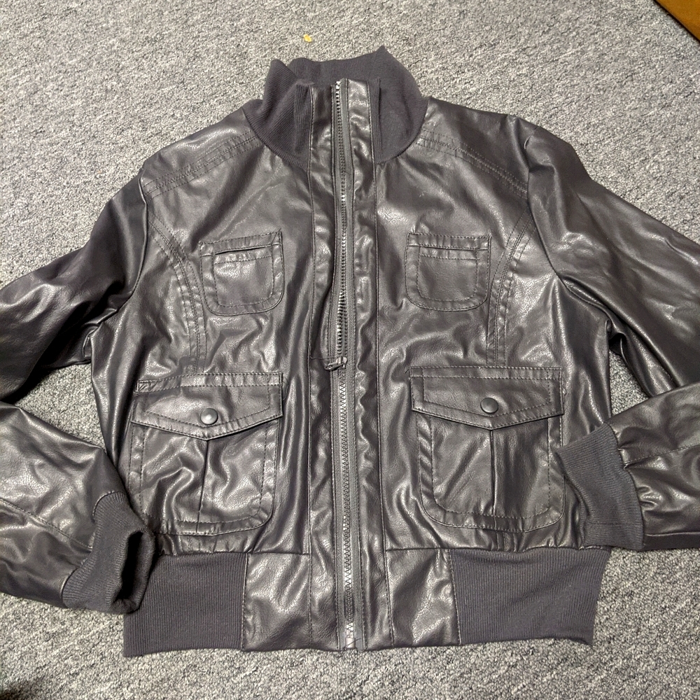 Women's faux leather jacket